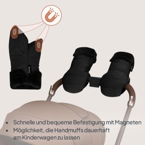 Manusi pentru Carucior Lionelo Handmuff Oli Set 2 bucati, impermeabile, confortabile - Img 2