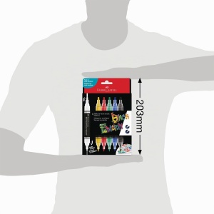 Marker acrilic Faber-Castell Shake Paint Black Edition, 6 culori, rezistent la apa - Img 6