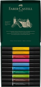 Marker Artist Faber-Castell Pitt 162010, 10 culori, doua varfuri - Img 3