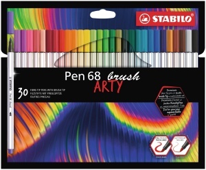 Marker Premium STABILO Pen 68 cu Pinselspitze, Culoare Brilianta