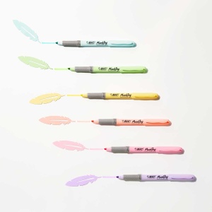 Marker Textil BIC Pastell, 15 culori, cu protectie impotriva uscarii - Img 4