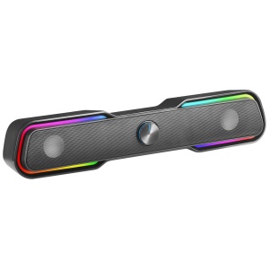 Mars Gaming MSBX, Soundbar pentru jocuri de 10 W, Iluminare RGB dinamica, Procesor de sunet DSP, Bluetooth 5.0 + Jack, Sunet surround pe mai multe niveluri, Negru - Img 1