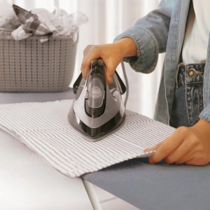 Masa de calcat JOCCA, 80 x 30 cm, design compact, culoare gri inchis - Img 4