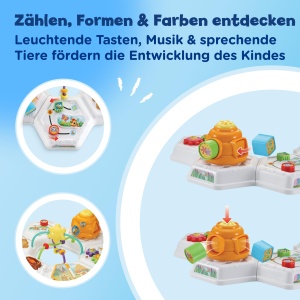 Masa de Joaca Interactiva VTech Baby Entdeckertisch pentru 12-36 luni, cu Activitati Educative - Img 3