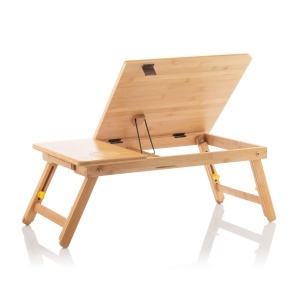 Masa multifunctionala pliabila InnovaGoods bambus reglabila pe inaltime ideala pentru laptop - Img 2