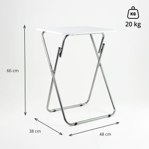 Masa pliabila Jocca, MDF cu picioare metalice, 48x38x66 cm, capacitate 20 kg - Img 2