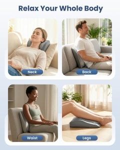 Masaj Nacken Comfier Shiatsu cu Calorifer si Vibratii, 40x32x11cm - Img 9