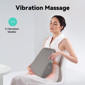 Masaj Shiatsu Snailax cu Calorifer si Vibratii, Knet, Bej - Img 7