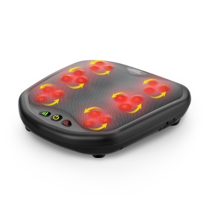 Masajer electric pentru picioare si spate Snailax, cu functie de incalzire, 18 noduri de masaj