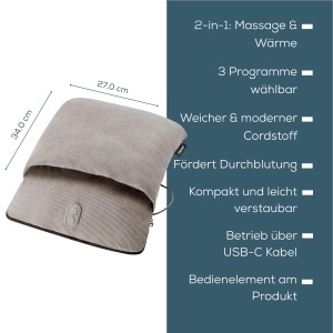 Masajer pentru picioare Beurer FM 28, 2-in-1, cu caldura si vibratii, gri - Img 8