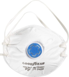 Masca de protectie Goodyear FFP2 cu ventil, model G122IN92V, material netesut - Img 2