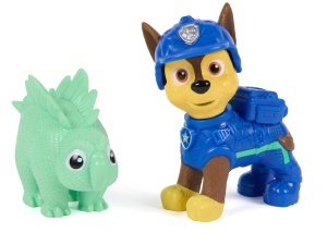 Masina cu telecomanda PAW Patrol Dino, vehicul Chase, cu figurine Stegosaurus, 20 cm - Img 8