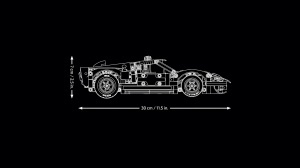 Masina de colectie LEGO Technic 1966 Ford GT40 MKII, 793 piese, V8, negru-silver - Img 8