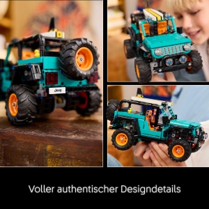 Masina de construit LEGO Technic Jeep Wrangler Rubicon 42227, 723 piese, cu motor V6 - Img 5