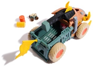 Masina de Curse Mini Jams Megalodon Mad Hog Chomper 187 cu 2 Barili - Img 9