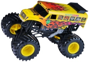 Masina de curse Monster Jam Classroom Crusher, 124, detalii autentice, culoare galbena - Img 4