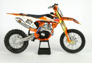 Masina de curse New Ray NR58123 110 Red Bull KTM 450 SX-F Cairoli, 21 cm - Img 2