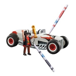 Masina de curse PLAYMOBIL Color 71376, 20 piese, cu markere si accesorii - Img 4