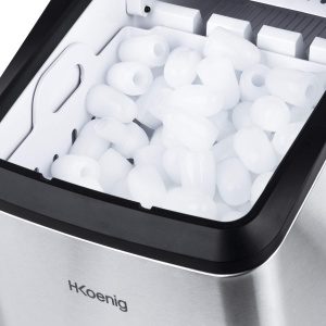 Masina de facut gheata H.Koenig KBP40, 15 kgzi, rezervor 2,8 L, inox - Img 4