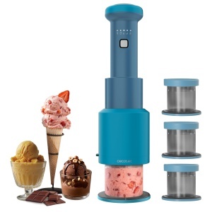 Masina de Facut Inghetata Cecotec Gelatec EasyMove, 5 Programe, 3x260 ml
