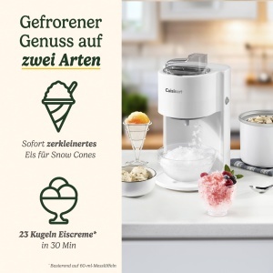Masina de facut inghetata Cuisinart Cool Combo 1,4 L, 2-in-1, alba - Img 2