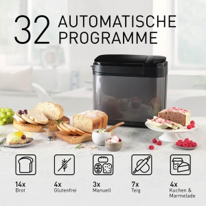 Masina de facut paine Panasonic SD-YR2540, 32 programe automate, cu dozator de drojdie, gri - Img 6