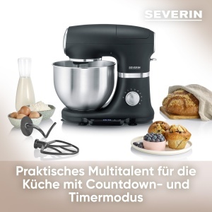 Masina de facut paine SEVERIN KM 3898, 1000 W, capacitate 5.5 L, negru mat - Img 3