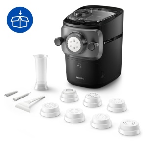 Masina de Facut Paste Philips 7000 Serie HR266593, Capacitate 8 Portii, Negru - Img 2