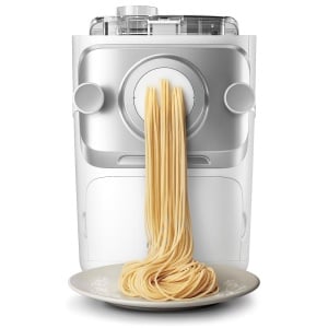 Masina de facut paste Philips HR266000, automata, 6 forme, alba
