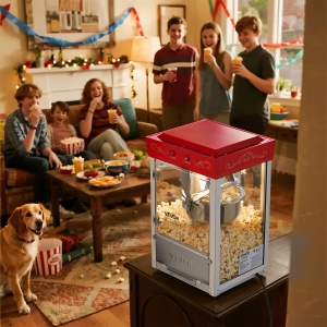 Masina de Facut Popcorn VEVOR NP08T, 800 W, 48 Tasse, Culoare Rosie - Img 8