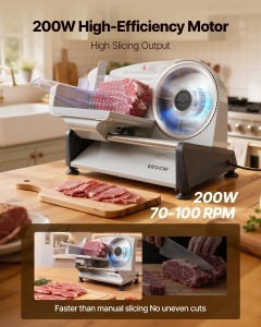 Masina de feliat VEVOR SL-5242M23C, 200 W, 19 cm, gri - Img 2