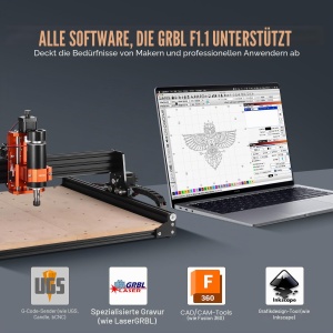 Masina de frezat CNC VEVOR, 300 W, 400 x 400 x 60 mm, pentru lemn si plastic - Img 6