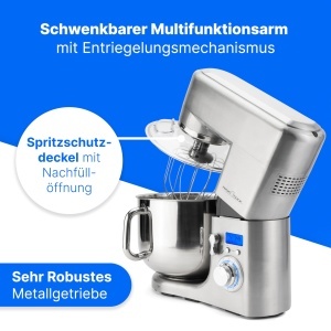 Masina de Gatit ProfiCook PC-KM 1096, 10L, 1500W, Argintie - Img 4