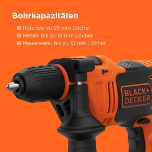 Masina de gaurit BLACKDECKER BEH710K-QS, 710W, 13mm, cu 2 burghie - Img 4