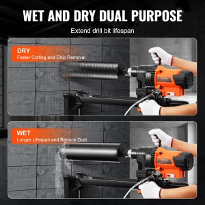Masina de gaurit diamantata VEVOR Z1Z-CF-9235 3200W pentru beton si caramida utilizare umeda si uscata - Img 3