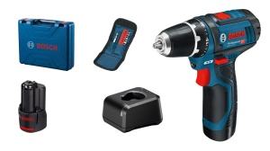 Masina de gaurit/insurubat cu acumulator Bosch Professional System 12V GSR 12V-15 (inclusiv 2x baterie de 2,0 Ah, incarcator GAL 12V-20, set de accesorii de 10 piese, geanta de artizanat)
