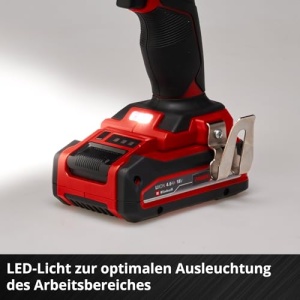 Masina de gaurit si insurubat cu acumulator Einhell TE-CD 18/40 Li-Solo Power X-Change (litiu-ion, 18 V, cuplu maxim de 40 Nm pe 21 de trepte, cutie de viteze cu 2 trepte pentru gaurire + insurubare, electronica de viteza, lumina LED) - Img 8