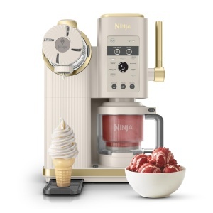 Masina de inghetata Ninja CREAMi Scoop Swirl NC701EUSTGD, 2 recipiente, 13 functii, culoare Stone Gold