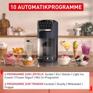 Masina de inghetata Tefal Dolci 10 programe Tehnologie 1-Step-Perfector 3 boluri Tritan - Img 2