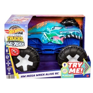 Masina de jucarie Hot Wheels Monster Trucks Mega-Wrex Alive 115 cu telecomanda, 3 moduri de joaca - Img 7