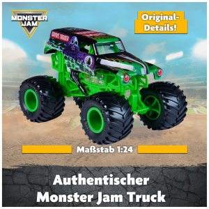 Masina de Jucarie Monster Jam 124 Grave Digger, Detalii Realiste, Suspensie Functionala - Img 2