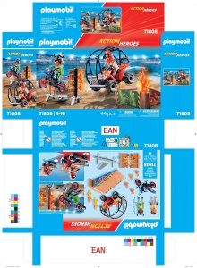 Masina de jucarie PLAYMOBIL Stunt Show 71808 cu motocicleta si accesorii - Img 8