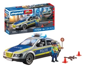 Masina de Politie PLAYMOBIL 71729 cu figurina, sunet si lumini, pentru copii 4