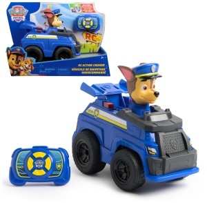 Masina de politie RC PAW Patrol Chase, 25 cm, cu lumini LED, usor de manevrat