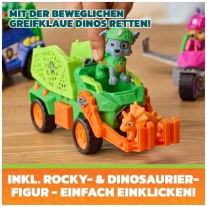Masina de reciclare PAW PATROL Rocky cu figura Dino, 23 cm, interactiv - Img 4