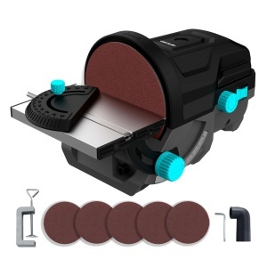Masina de slefuit cu disc Cecotec PerfectSurface 1000, 140W, 5 discuri de rezerva, montare pe masa