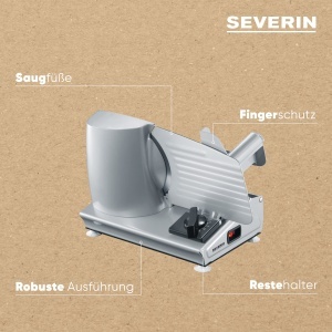 Masina de taiat SEVERIN AS 3915, putere 180W, cu protectie pentru degete, culoare argintie - Img 2
