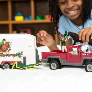 Masina de Teren cu Remorca pentru Cai Schleich Horse Club 42346, 38 Piese - Img 5