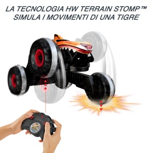 Masina de teren cu telecomanda Hot Wheels Tiger Shark, 115, tehnologie Terrain Stomp - Img 3