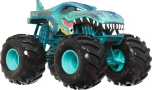 Masina de Teren Hot Wheels Monster Trucks MEGA WREX, 124, Die-Cast, Roti Mari - Img 3